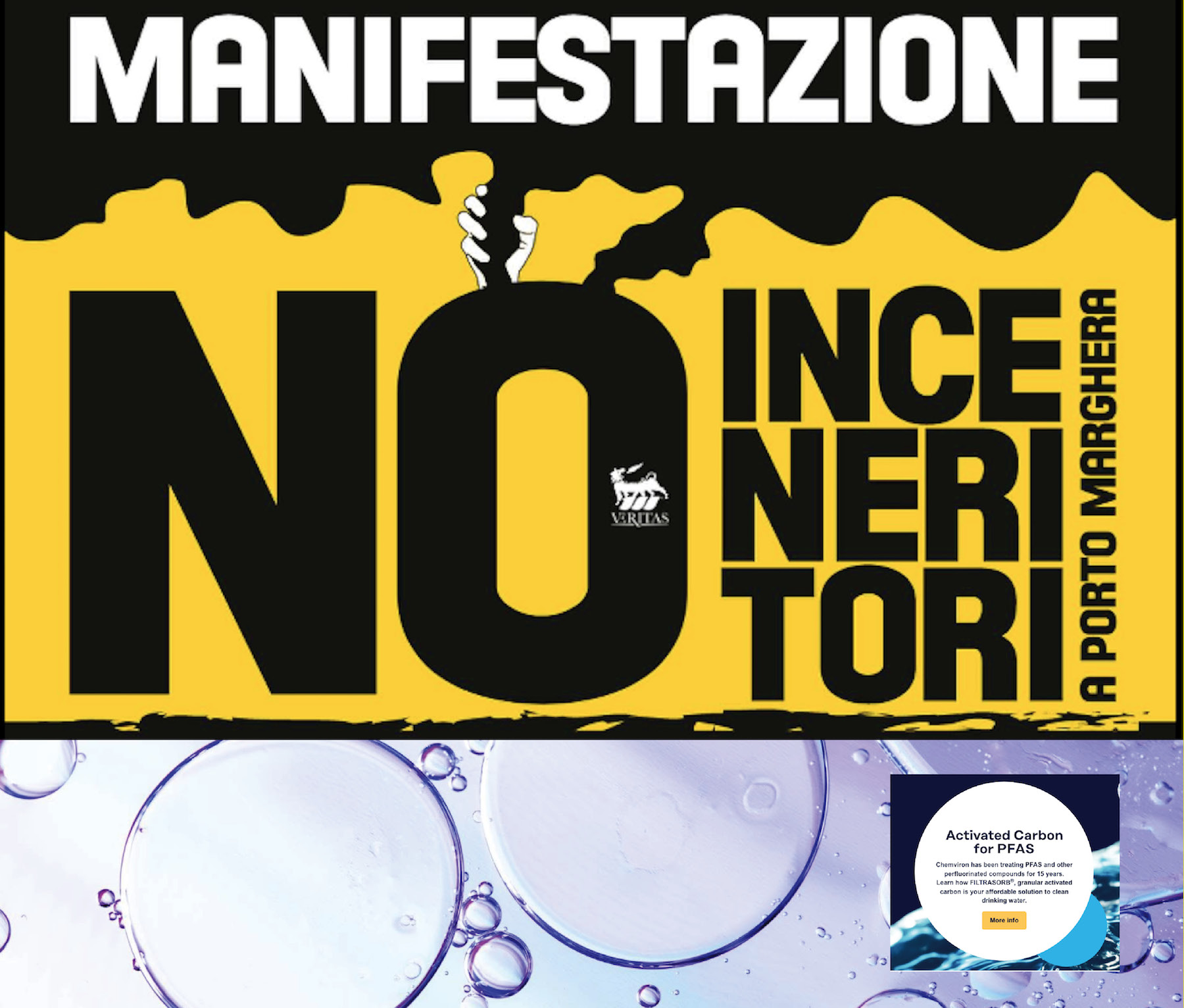 30 maggio 2024 | LO SCACCO MATTO SUGLI INCENERITORI E SULLO SMALTIMENTO DEI PFAS, DOPO ANNI DI OMERTÀ E INQUINAMENTO ISTITUZIONALE. CRITICITÀ DEL PROCESSO DI RIATTIVAZIONE TERMICA DI CARBONE ATTIVO ESAURITO C/O LEGNAGO CHEMVIRON. MARGHERA: IL NUOVO PARERE DI ISS CONTRO L’INCENERIMENTO CONFERMA QUELLO DI ISPRA E CNR-IRSA